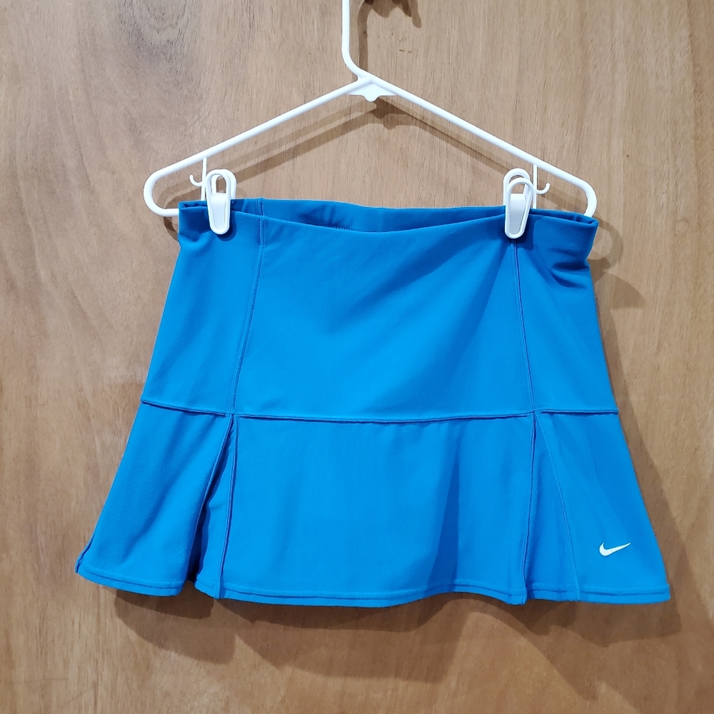 NIKE DRY FIT BLUE ATHLETIC SKIRT TENNIS TRAIN WORKOUT SMALL